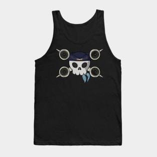 Stewardess crew Jolly Roger pirate flag (no caption) Tank Top